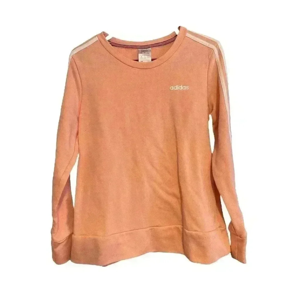 ADIDAS SIZE SMALL SWEATSHIRT IN PEACH COLOR